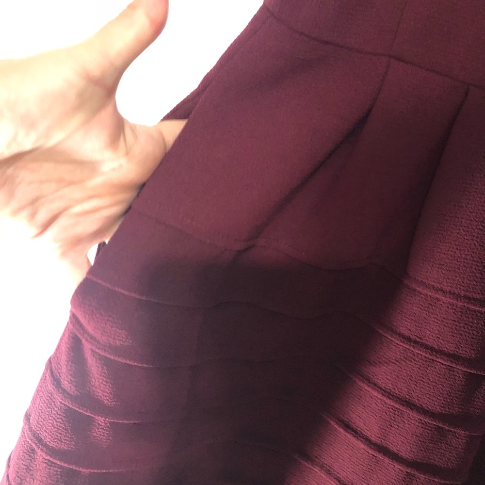 Madewell midnight fit & flare burgundy dress - Picture 8 of 8